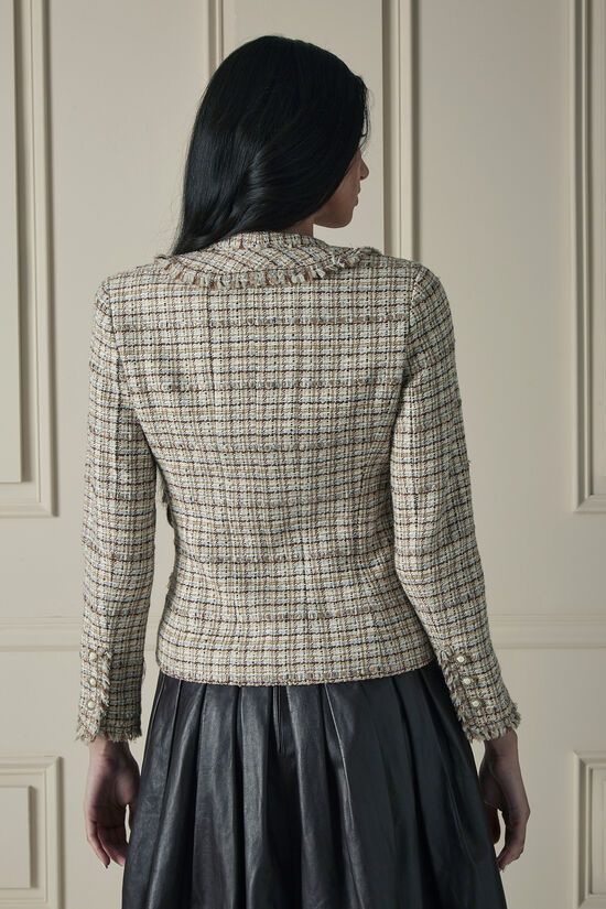 Chanel Multicolor Raw-Hem Tweed Jacket 60CHW-039