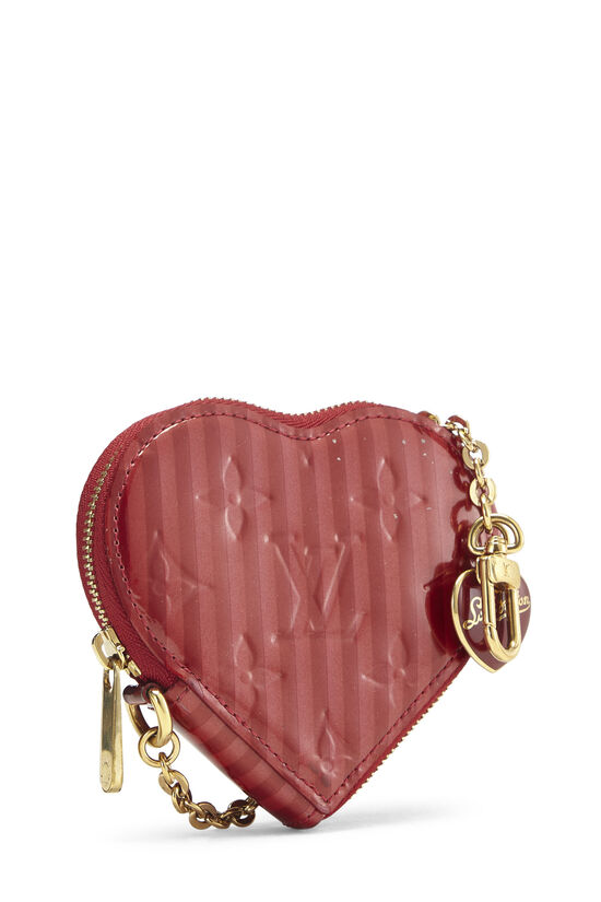 Louis Vuitton Red Vernis Monogram Heart Coin Purse