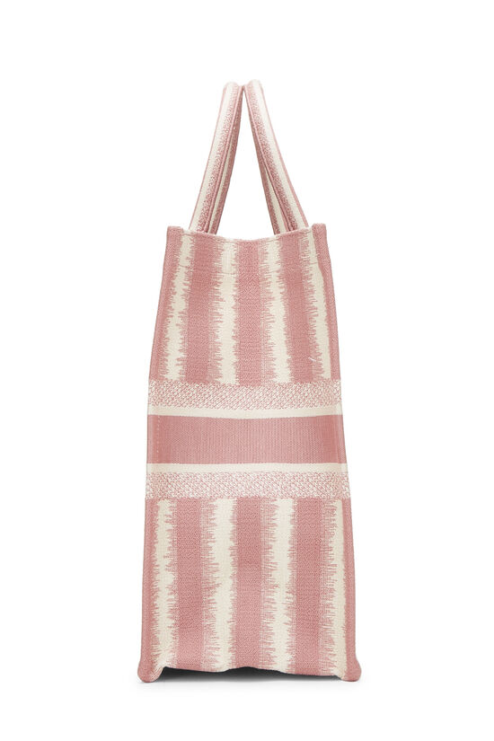 Pink Striped Canvas Book Tote Large, , large image number 2