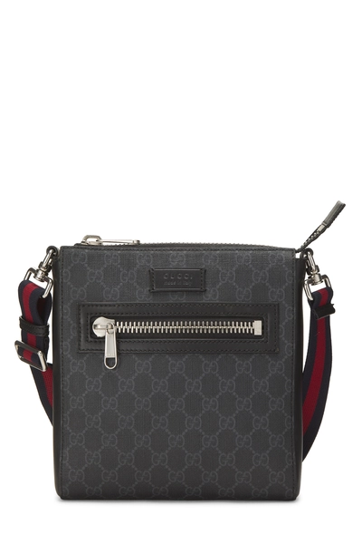 Gucci Black GG Supreme Canvas Shoulder Bag Small