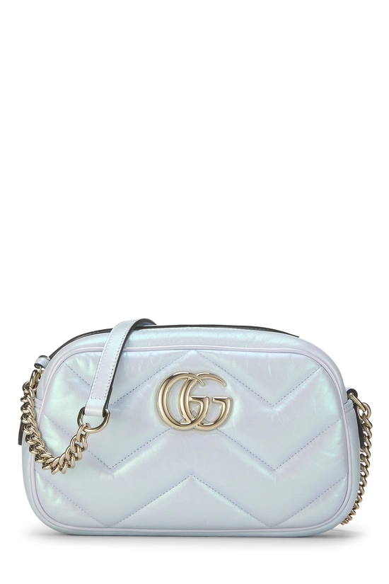 Blue Metallic GG Marmont Crossbody Small, , large image number 0