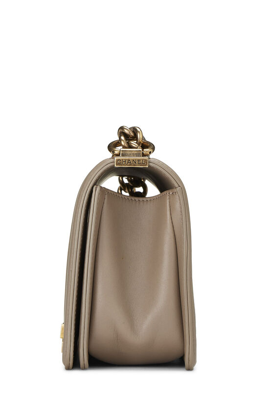Taupe Grey & Neutral Beige Python Medium Boy Bag, , large image number 3