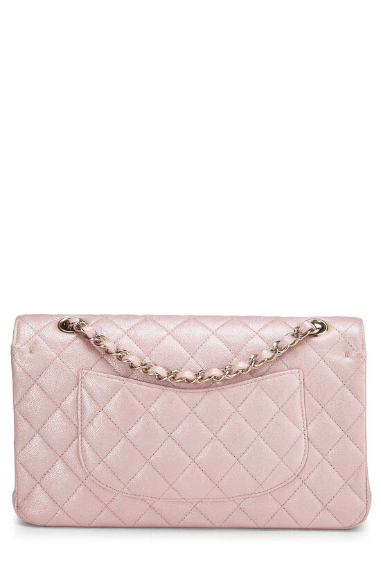 Iridescent Pink Quilted Caviar Classic Double Flap Medium, , large image number 3