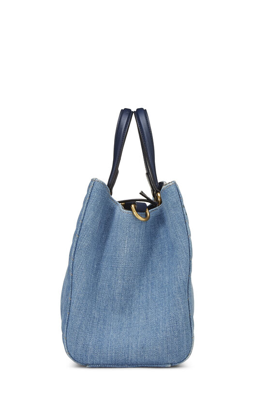 Blue Denim GG Marmont Top Handle Bag Small, , large image number 3