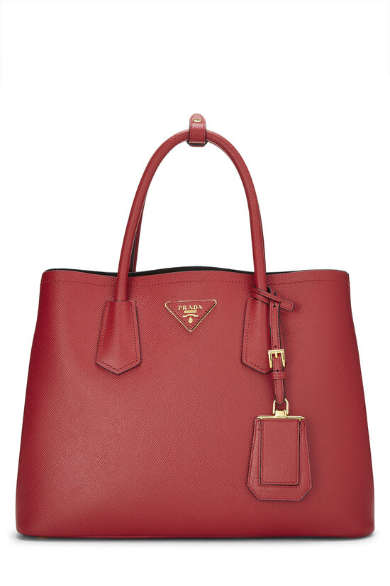 Red Saffiano Double Bag Medium, , large image number 0