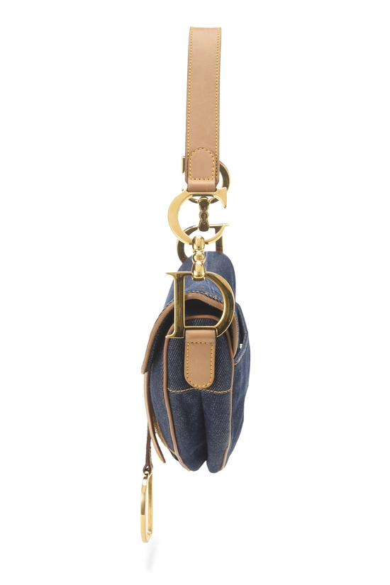 Navy Denim Saddle Bag, , large image number 2