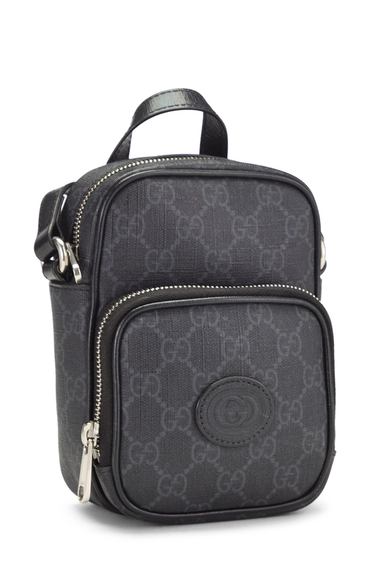 Black GG Supreme Canvas Interlocking GG Crossbody Mini, , large image number 1