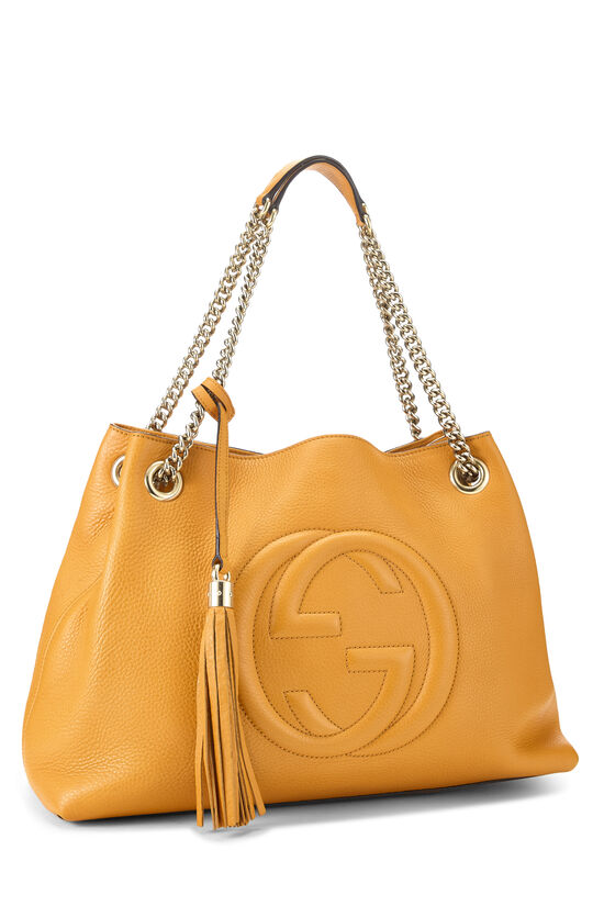 Orange Leather Soho Chain Tote, , large image number 1