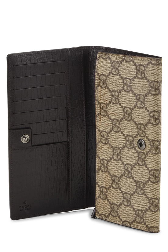 Brown GG Supreme Canvas Long Wallet, , large image number 3