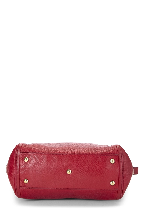 Red Grained Leather Soho Top Handle Bag, , large image number 4