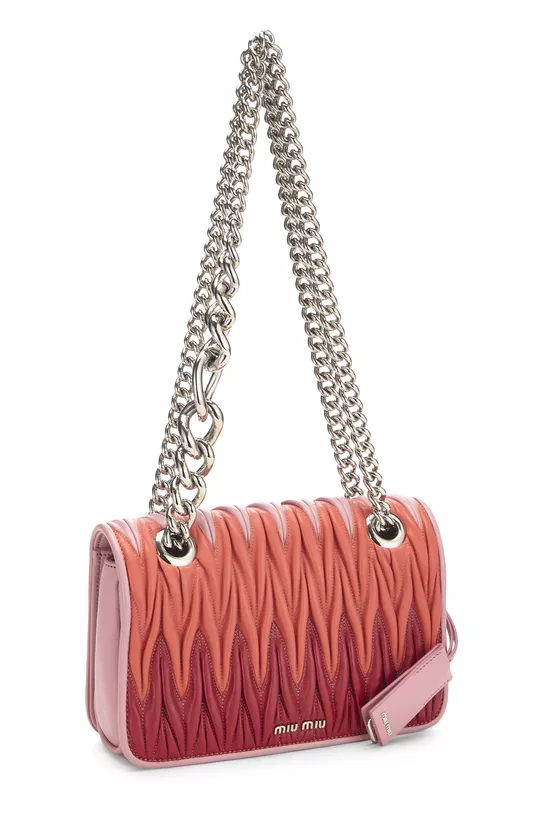 Pink Nappa Chain Flap Club Shoulder Bag, , large image number 1