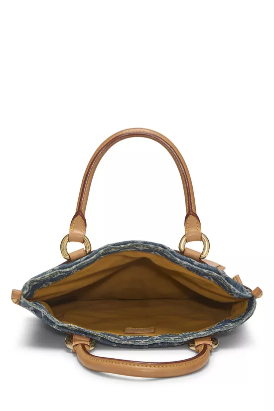 Blue Monogram Denim Flat Shopper, , large image number 5