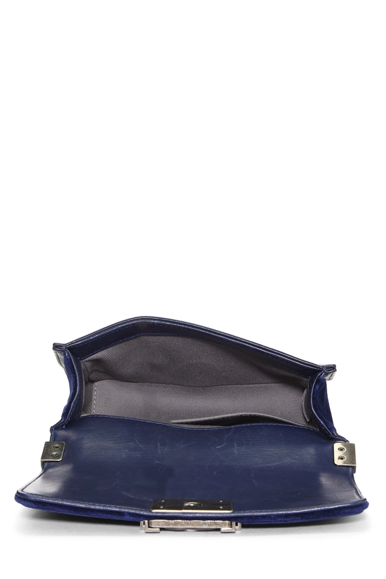 Navy Quilted Velvet Boy MIni, , large image number 5