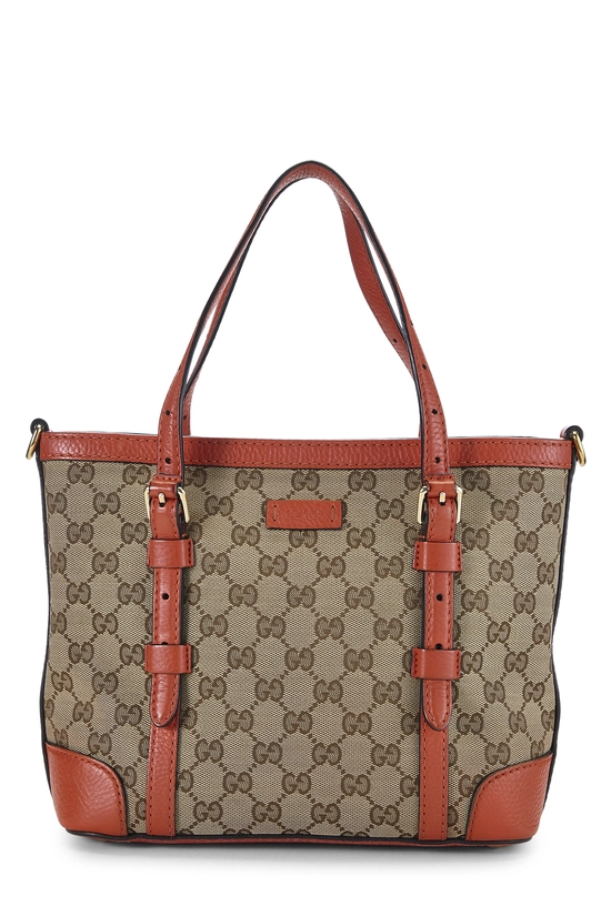 Orange Original GG Canvas Convertible Zip Handbag Small, , large image number 0