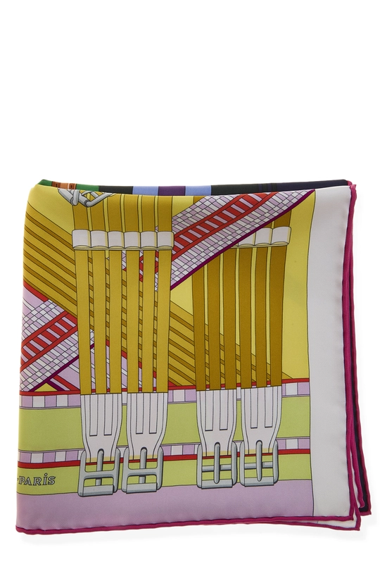 Multicolor 'Double Sangle' Silk Scarf 90, , large image number 1