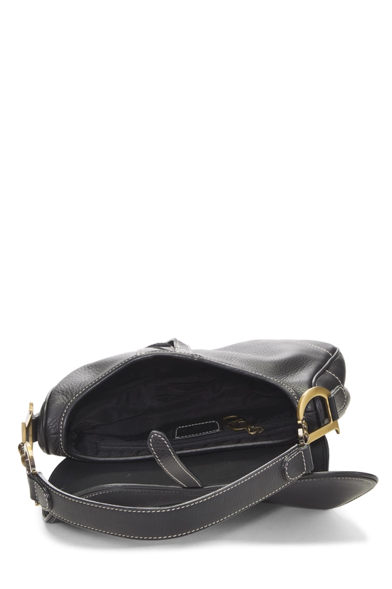 Black Leather Saddle Bag, , large image number 5