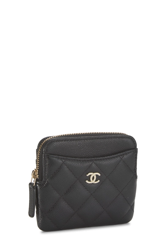 Black Caviar 'CC' Zip Card Holder, , large image number 1