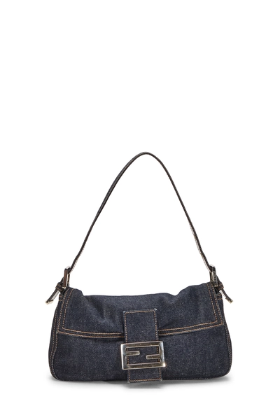 Fendi Blue Denim Baguette