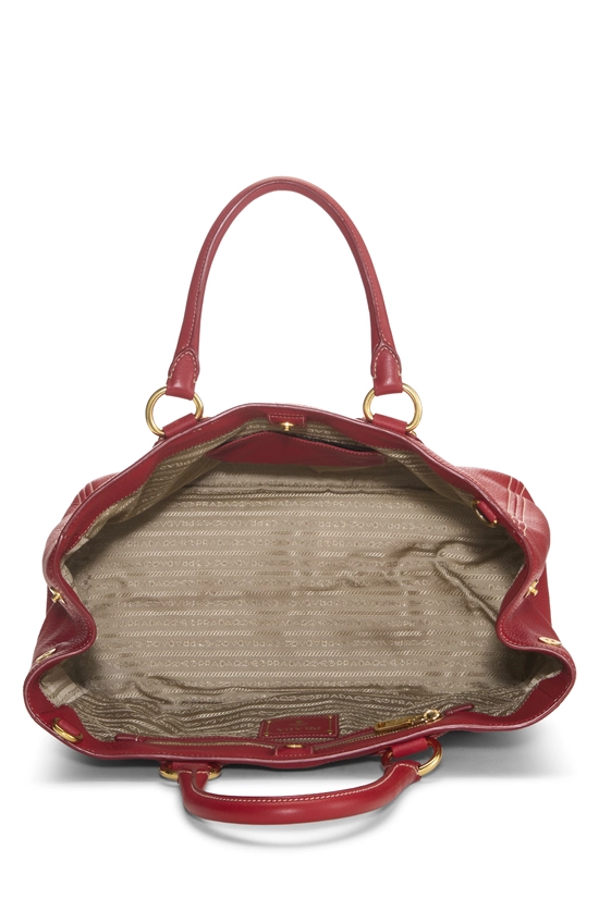Red Vitello Daino Convertible Tote Small, , large image number 5