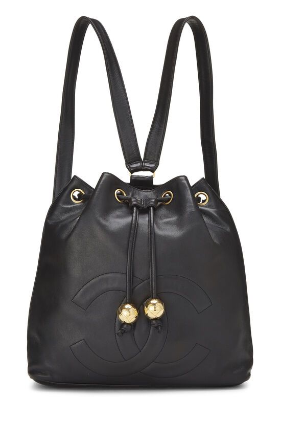 Chanel Black Lambskin Bucket Backpack Medium Q6BAPP1IK7004