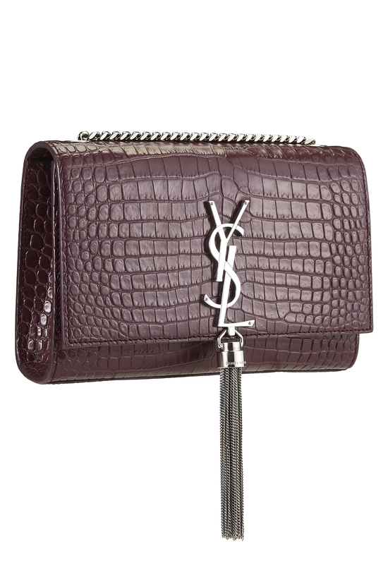Burgundy Embossed Kate Tassel Small, , large image number 1