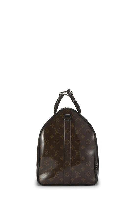 Black Monogram Glaze Keepall Bandouliere 50, , large image number 2