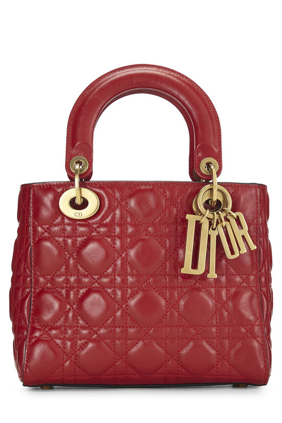 Red Calfskin My Lady Dior Lucky Charm Small, , large image number 0