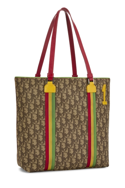 Brown Rasta Trotter Coated Canvas Tote, , large