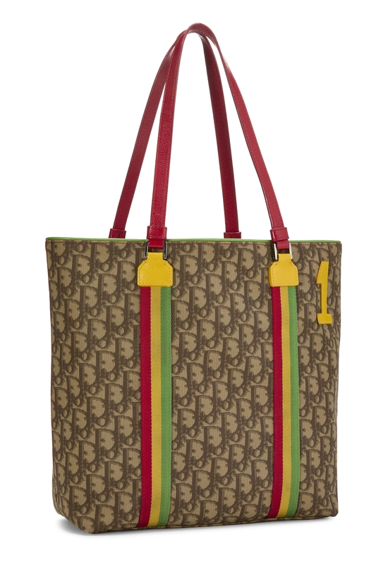 Brown Rasta Trotter Coated Canvas Tote, , large image number 1
