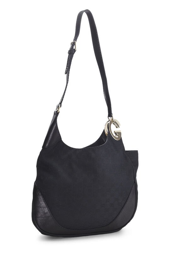 Black GG Canvas Charlotte Shoulder Bag, , large image number 2
