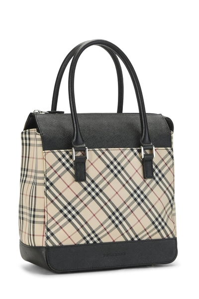 Burberry Black House Check Jacquard Handbag Large — photo 2