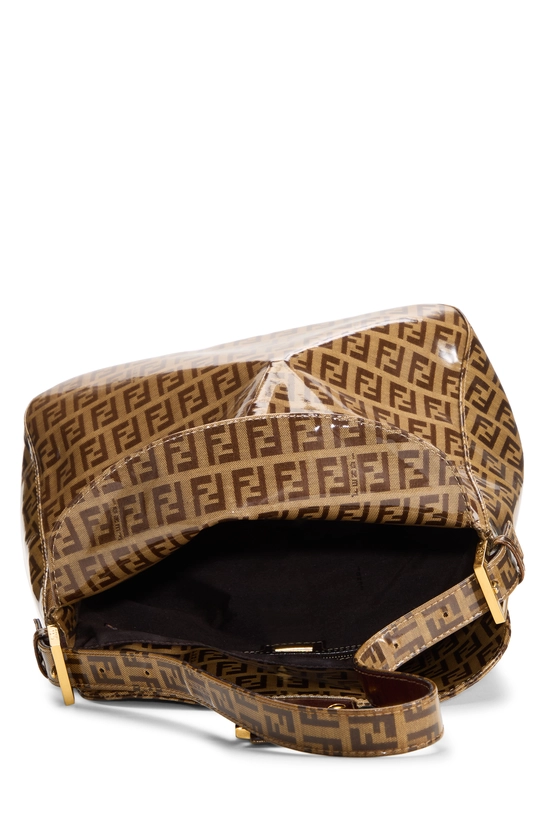 Brown Zucchino Vinyl Shoulder Bag, , large image number 5