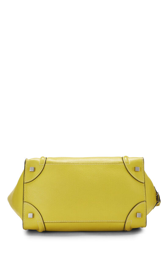 Yellow Drummed Calfskin Luggage Mini, , large image number 4