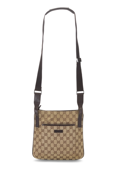 Gucci Original GG Canvas Pocket Flat Messenger Small