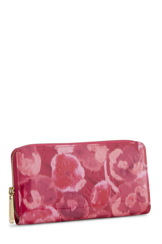 Pink Rose Monogram Vernis Ikat Zippy Continental Wallet, , large image number 2
