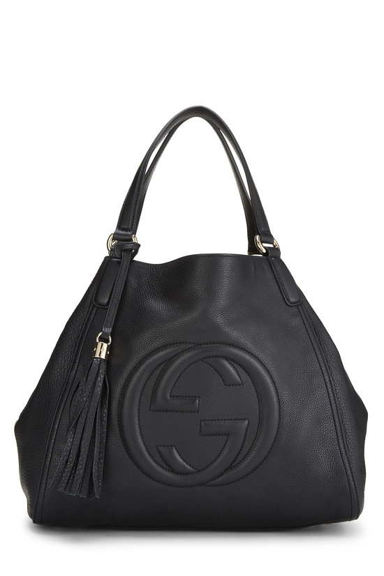 Black Leather Soho Convertible Shoulder Bag, , large image number 0