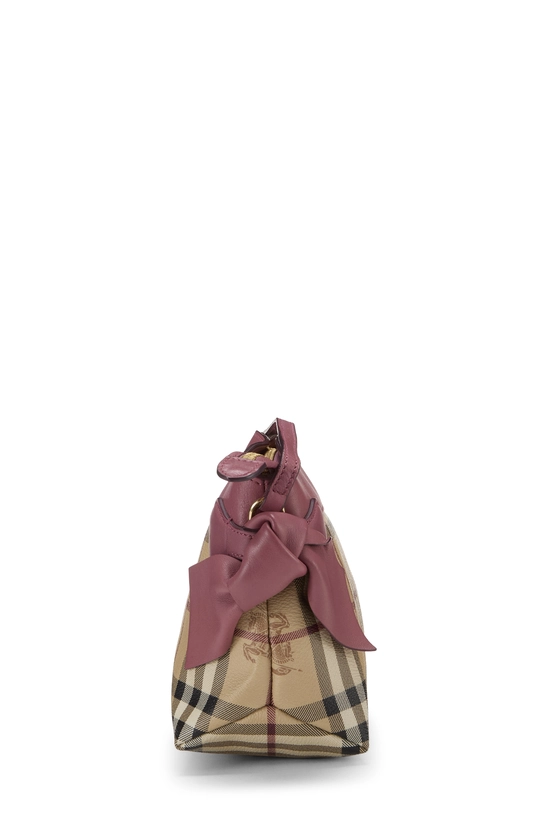 Pink Haymarket Coated Canvas Bow Tie Crossbody, , large image number 2
