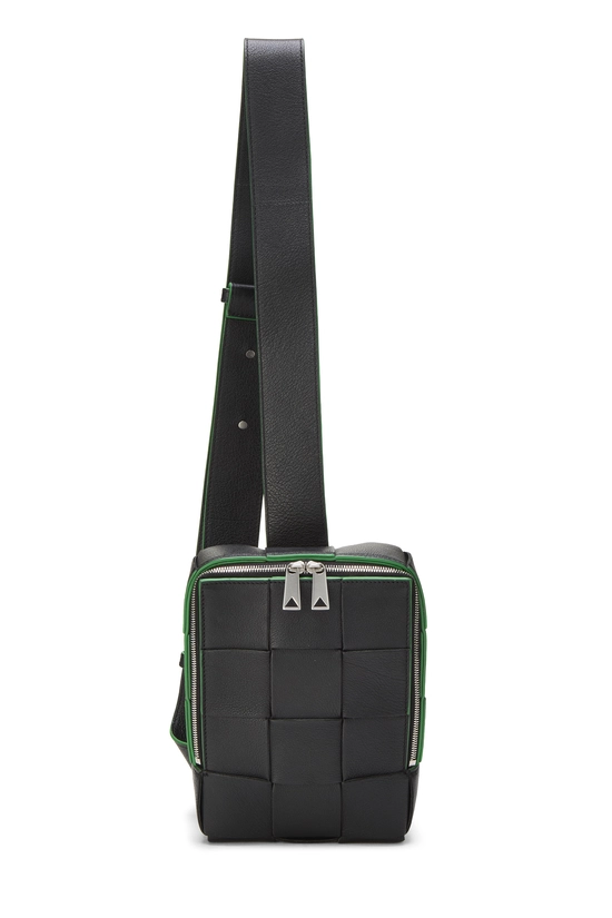 Navy Maxi Intrecciato Cassette Sling Bag Mini, , large image number 0