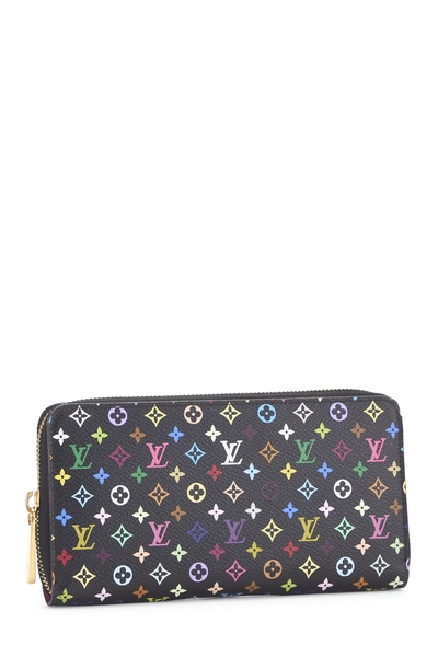 Takashi Murakami x Louis Vuitton Black Monogram Multicolore Zippy Continental, , large