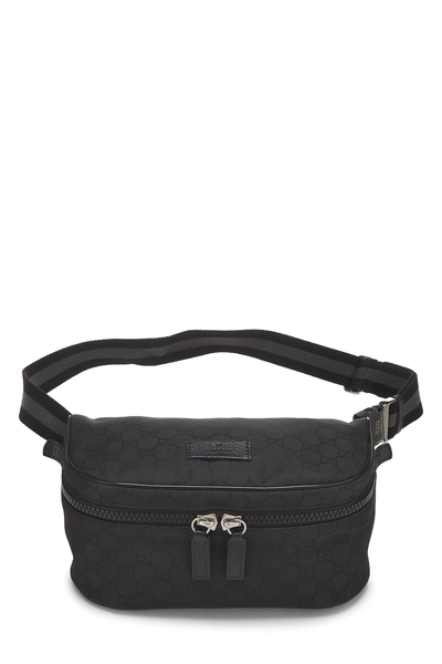 Gucci Black GG Nylon Waist Pouch