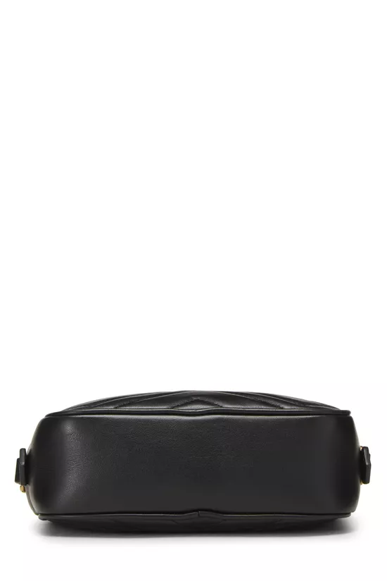 Black Leather GG Marmont Crossbody Mini, , large image number 4