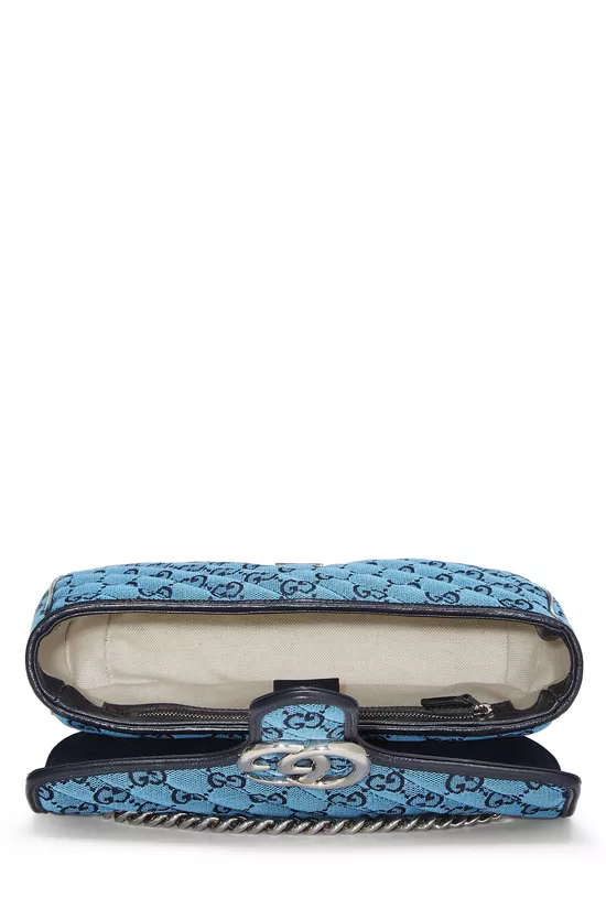 Blue GG Canvas Marmont Shoulder Bag Small, , large image number 5