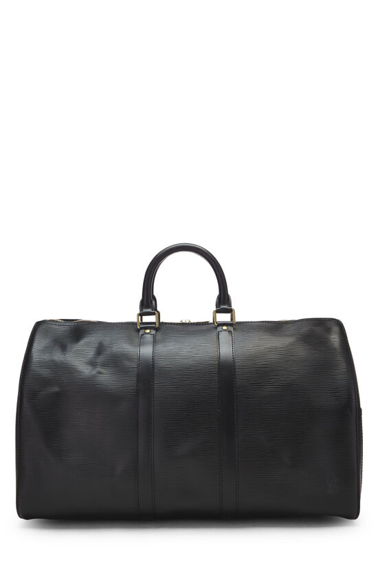 Vintage Keepall 45 bag in black epi leather