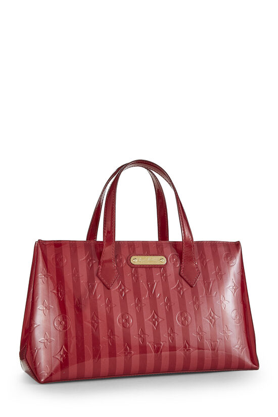 Louis Vuitton - Red Monogram Vernis rayures Wilshire PM