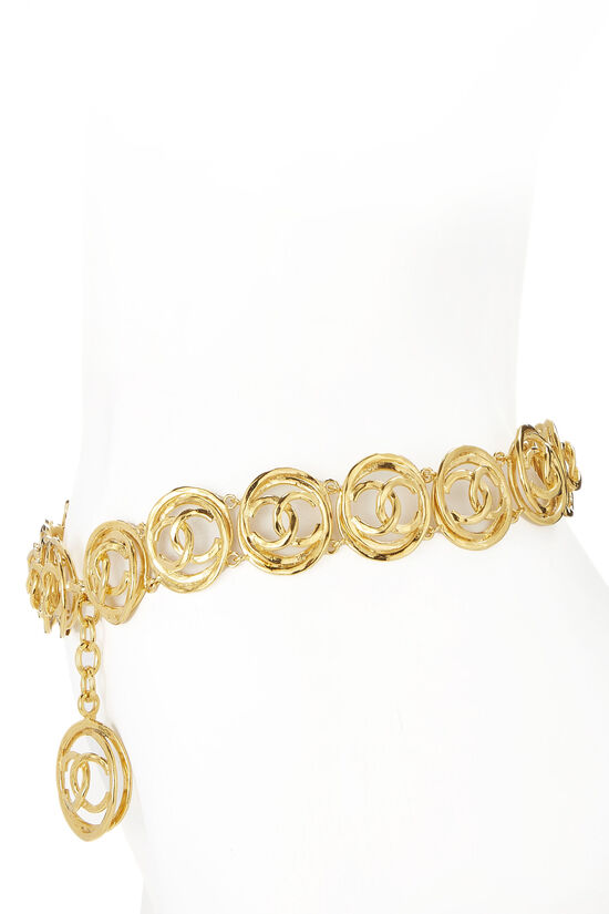 Gold 'CC' Circle Chain Belt, , large image number 3