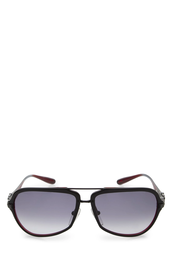 Black Metal Straight Up Sunglasses, , large image number 0