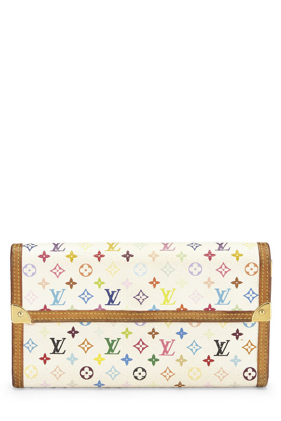 Louis Vuitton Long Tresor Murakami Multicolor White Wallet - I Love Handbags