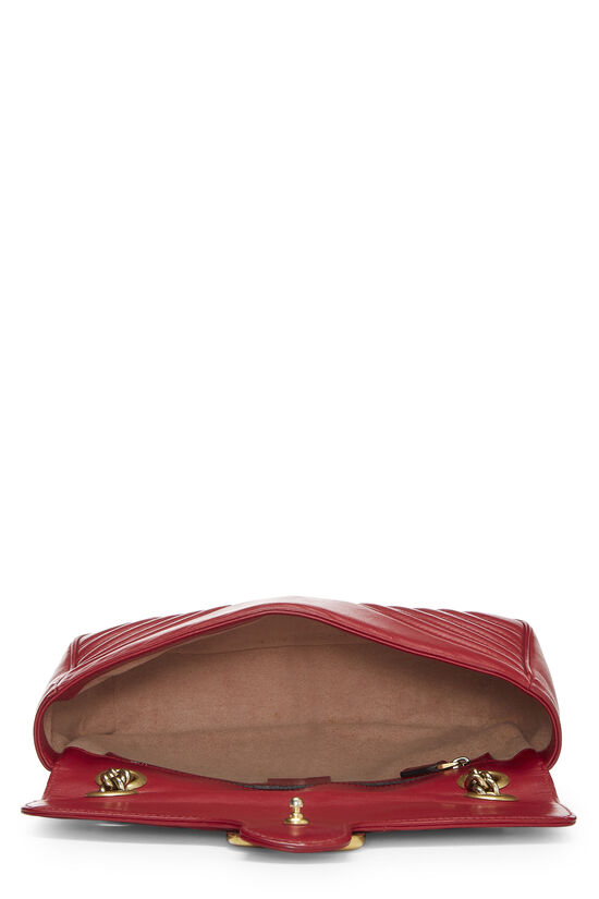 Red Matelassé Leather Marmont Shoulder Bag Small, , large image number 5