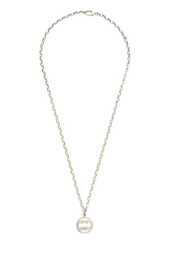 Silver Interlocking GG Necklace, , large image number 0
