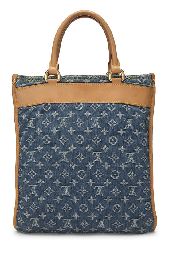 Blue Monogram Denim Flat Shopper, , large image number 3